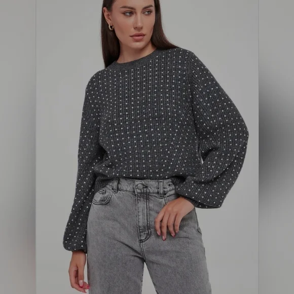 Marella Molo Rhinestone Embalish Sweater NWT - Picture 3 of 12